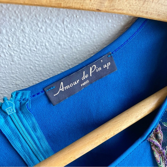 Amour de Pin Up Mathilda Silk Scarf Paisley Hem Robe Top/Dress Read Description - Picture 2 of 12